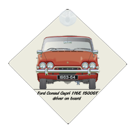 Ford Consul Capri 116E 1500GT 1962-64 Car Window Hanging Sign